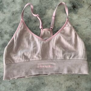 Light Pink Ribbed Bralette